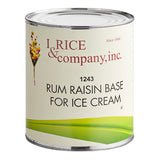 I. Rice Rum Raisin Hard Serve Ice Cream Base #10 Can - 6/Case