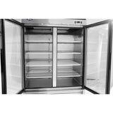 Atosa MCF8703GR 2-Section Bottom Mount Freezer Merchandiser 54.41"W x 31.5"D x 84.06"H w/2 Self-Closing Glass Doors w/Locks