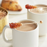 Roses Dryden and Palmer Amber Unwrapped Rock Candy Barista Stirrer - 400/Case
