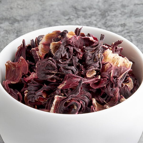 Davidson's Organic Hibiscus Flowers Whole Herbal Loose Leaf Tea 1 lb. - 20/Case