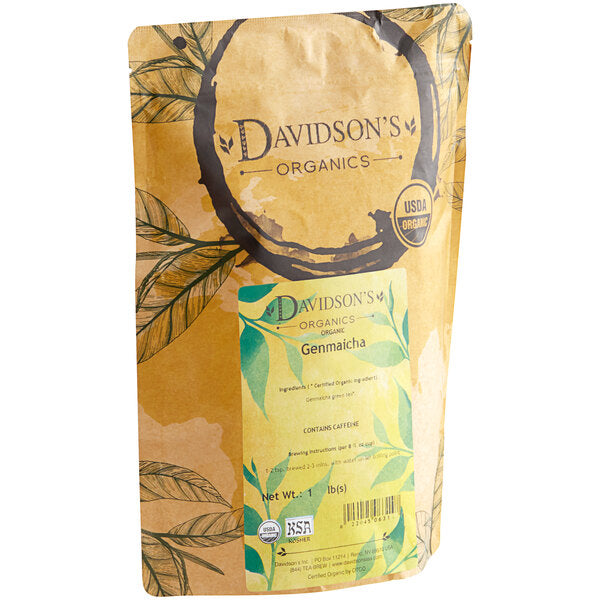 Davidson's Organic Genmaicha Loose Leaf Tea 1 lb. - 40/Case