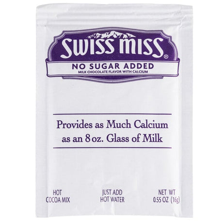Swiss Miss No Sugar Added Hot Cocoa Mix Packet - 144/Case