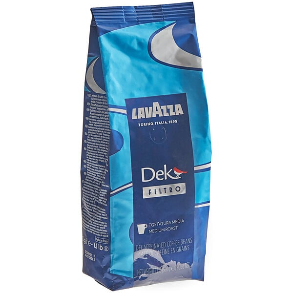 Lavazza Dek Filtro Decaf Whole Bean Filter Coffee 1.1 lb. - 12/Case
