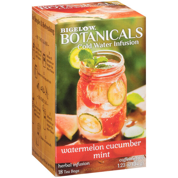 Bigelow Botanicals Watermelon Cucumber Mint Cold Water Infusion Tea Bags - 108/Case