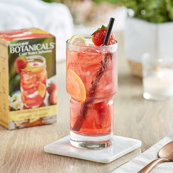 Bigelow Botanicals Strawberry Lemon Orange Blossom Cold Water Infusion Tea Bags - 108/Case