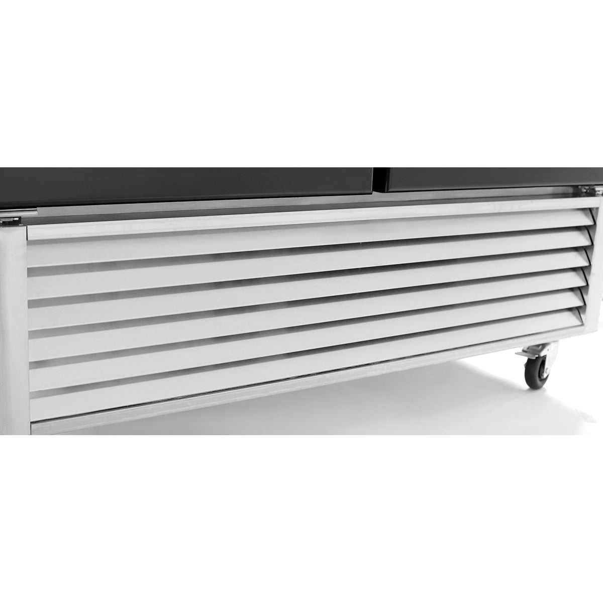 Atosa MCF8703GR 2-Section Bottom Mount Freezer Merchandiser 54.41"W x 31.5"D x 84.06"H w/2 Self-Closing Glass Doors w/Locks