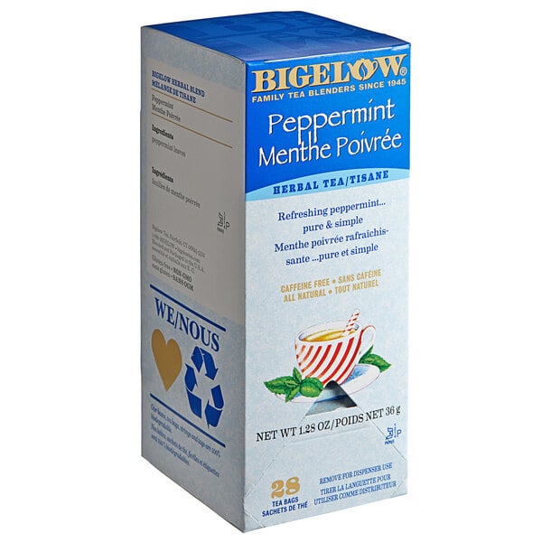 Bigelow Peppermint Herbal Tea Bags - 168/Case