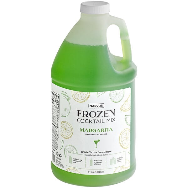 Narvon Margarita Frozen Cocktail Mix Concentrate 1/2 Gallon - 6/Case