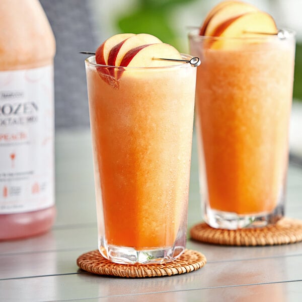 Narvon Peach Frozen Cocktail Mix Concentrate 1/2 Gallon - 6/Case