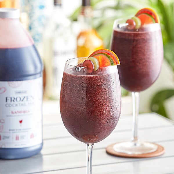 Narvon Sangria Frozen Cocktail Mix Concentrate 1/2 Gallon - 6/Case