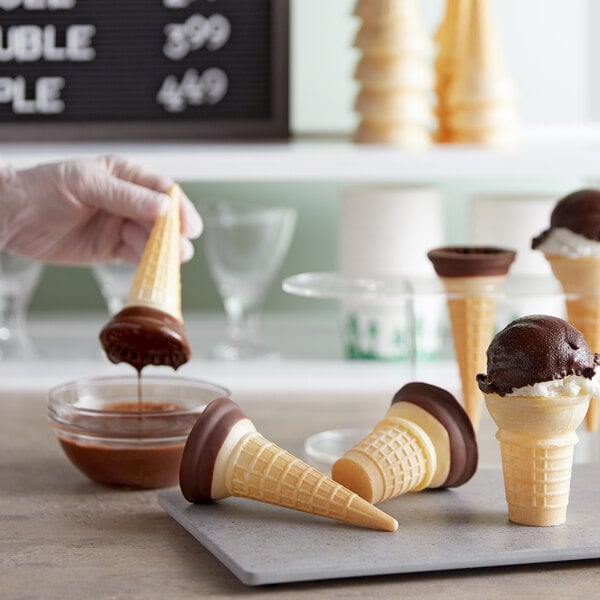 Phillips Chocolate Ice Cream Cone Dip and Fruit Coating - #10 Can - 2/Case