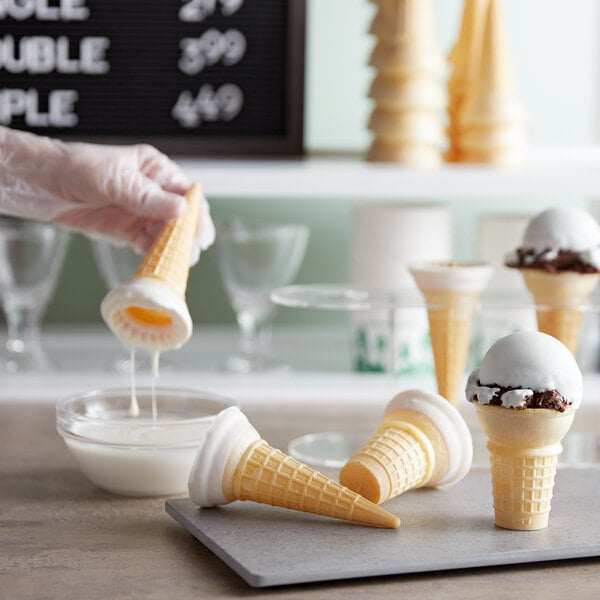 Phillips White Chocolate Ice Cream Cone Dip and Fruit Coating - #10 Can - 2/Case
