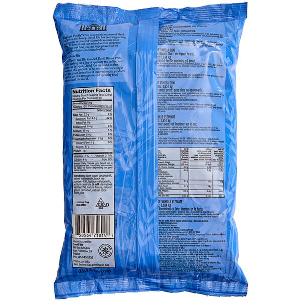 David Rio Elephant Vanilla Chai® Tea Latte Mix 4 lb. - 4/Case