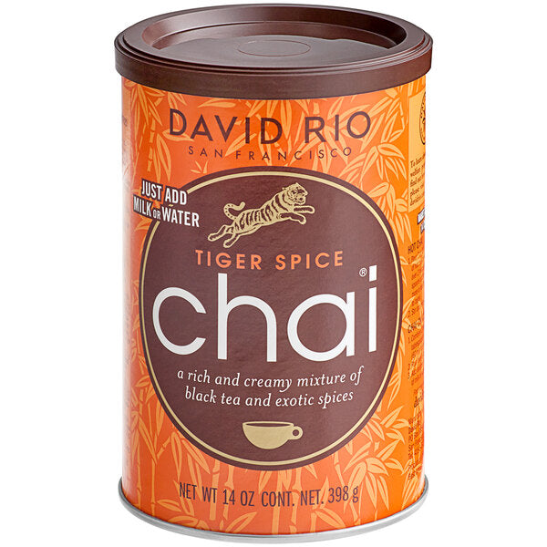 David Rio Tiger Spice Chai® Tea Latte Mix 14 oz. - 6/Case