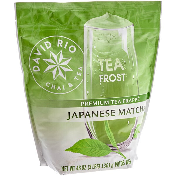 David Rio Tea Frost Japanese Matcha Frappe Mix 3 lb. - 4/Case