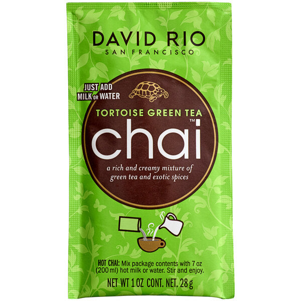David Rio Tortoise Green Tea™ Chai Tea Latte Single Serve Packets - 48/Case