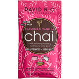 David Rio Flamingo Vanilla™ Decaf Sugar-Free Chai Tea Latte Single Serve Packets - 48/Case