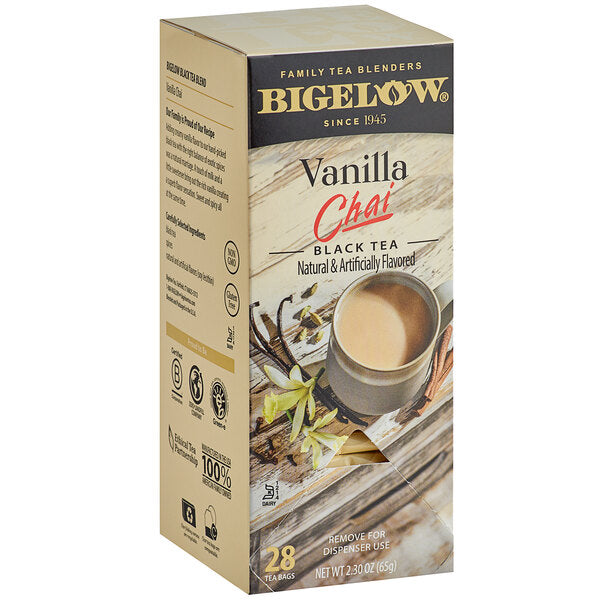 Bigelow Vanilla Chai Tea Bags - 168/Case