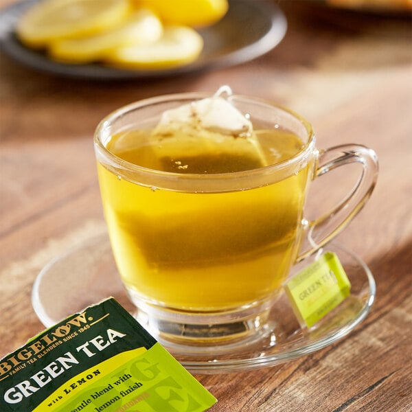 Bigelow Green Tea with Lemon Tea Bags - 168/Case