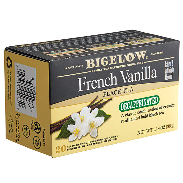 Bigelow French Vanilla Decaffeinated Tea Bags - 120/Case