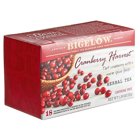 Bigelow Cranberry Harvest Herbal Tea Bags - 108/Case