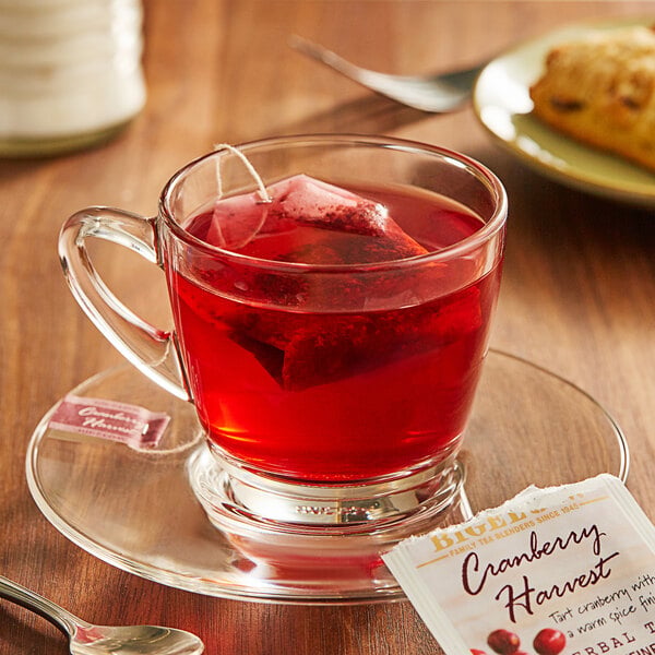 Bigelow Cranberry Harvest Herbal Tea Bags - 108/Case
