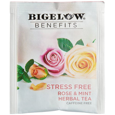 Bigelow Benefits Rose and Mint Herbal Tea Bags - 108/Case