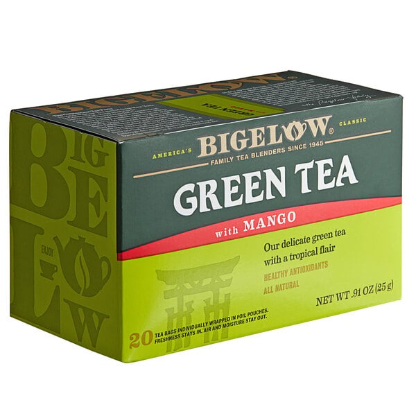 Bigelow Green Tea with Mango Tea Bags - 120/Case