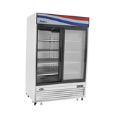 Atosa MCF8709GR Two Section Glass Door Refrigerator 54.38"W, 44.85 Cu. Ft.