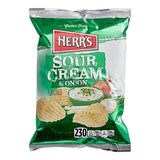 Herr's Sour Cream & Onion Potato Chips 1.5 oz. - 60/Case
