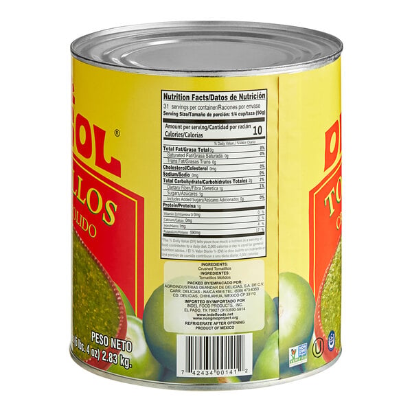 Del Sol Crushed Tomatillos #10 Can - 6/Case