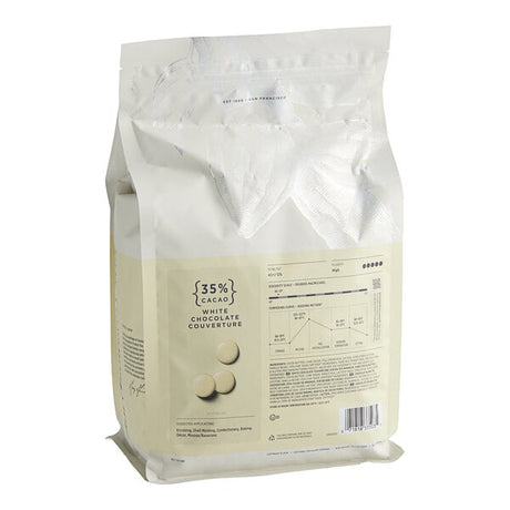Guittard Soie Blanche 35% White Chocolate Wafers 6.6 lb. - 2/Case