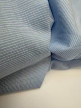 Cotton Striped Shirt Fabric Blue