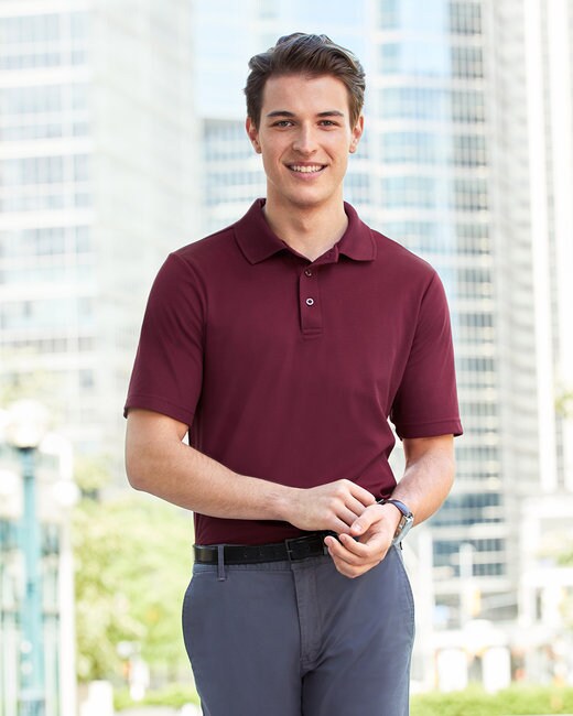 Devon & Jones® CrownLux Performance Men's Plaited Polo