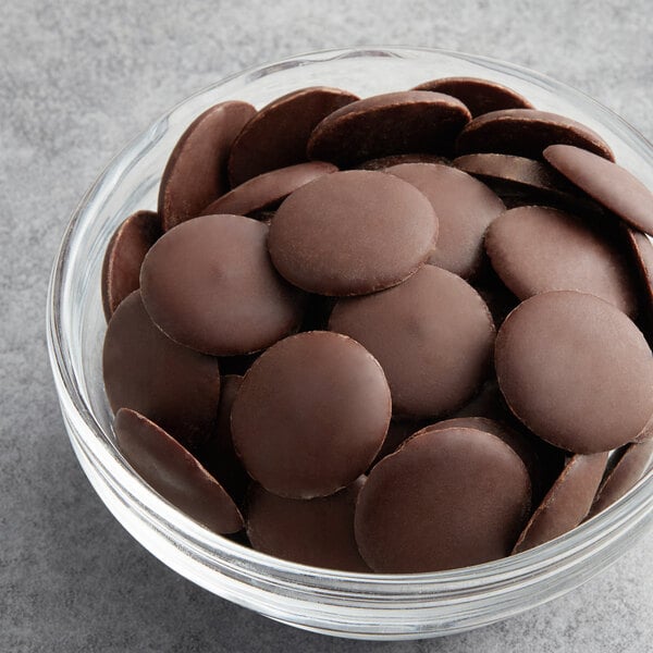 Guittard La Nuit Noire 55% Semi-Sweet Wafers 6.6 lb. - 2/Case