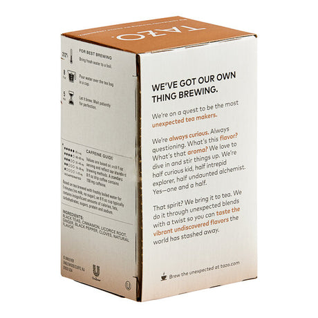 Tazo Vanilla Caramel Chai Tea Bags - 120/Case