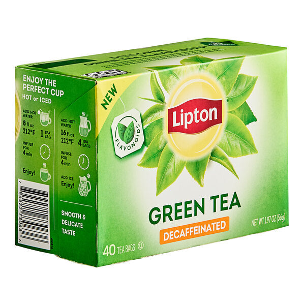 Lipton Signature Blend Decaf Green Tea Bags - 240/Case