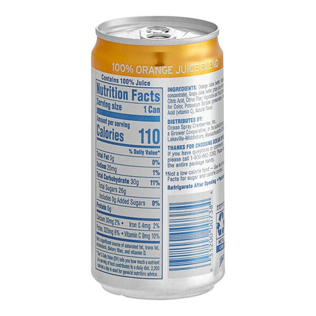 Ocean Spray Orange Juice Blend 7.2 fl. oz. Can - 24/Case