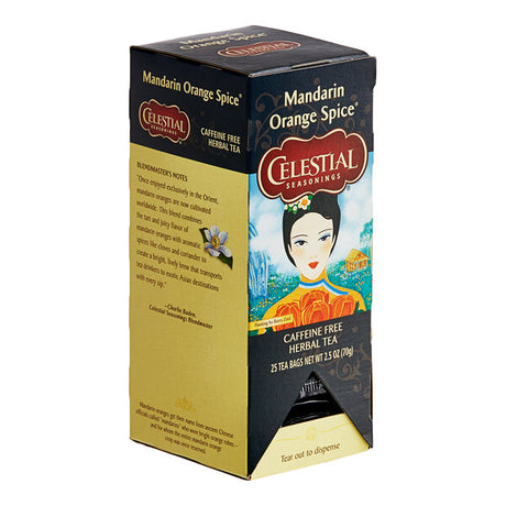 Celestial Seasonings Mandarin Orange Spice Herbal Tea Bags - 25/Box