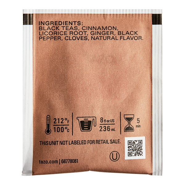 Tazo Vanilla Caramel Chai Tea Bags - 120/Case