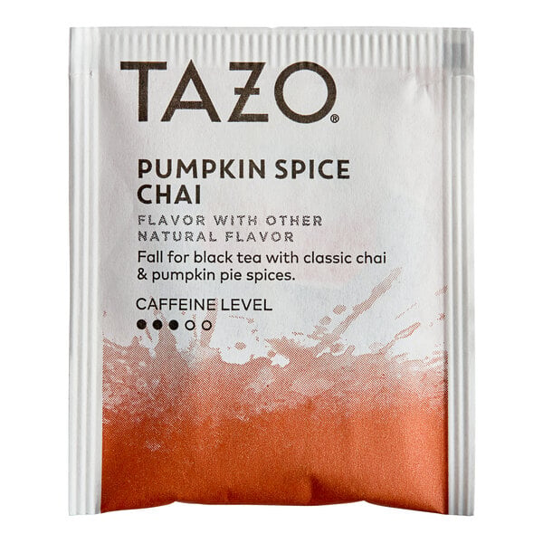 Tazo Pumpkin Spice Chai Tea Bags - 120/Case