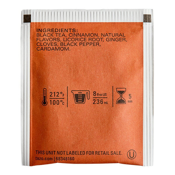 Tazo Pumpkin Spice Chai Tea Bags - 120/Case