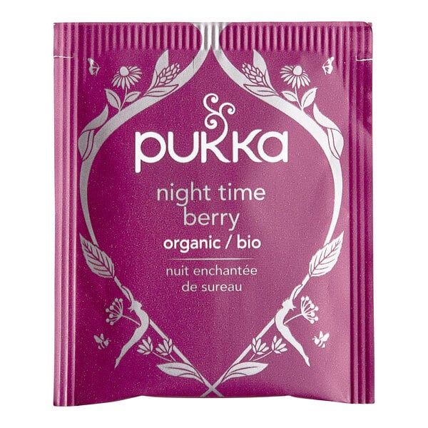 Pukka Organic Night Time Berry Herbal Tea Bags - 80/Case