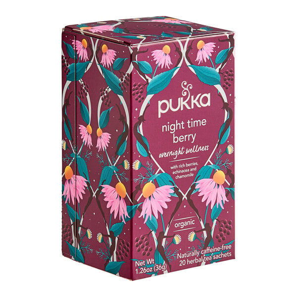 Pukka Organic Night Time Berry Herbal Tea Bags - 20/Box