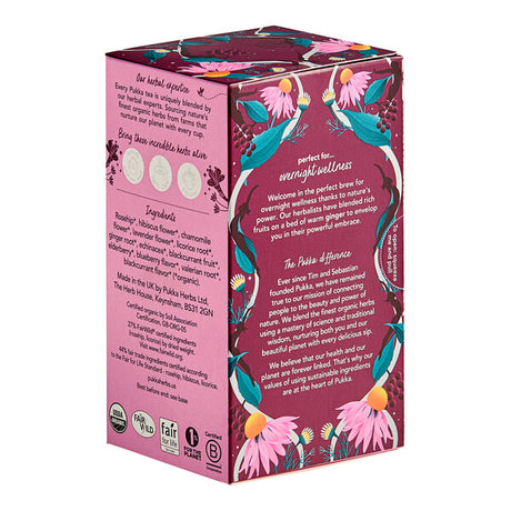 Pukka Organic Night Time Berry Herbal Tea Bags - 20/Box