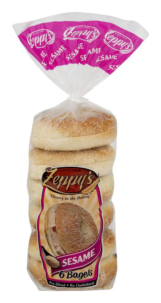 Zeppys Sesame Bagels 6 Pcs