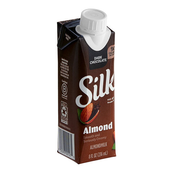 Silk Dark Chocolate Almond Milk 8 fl. oz. - 18/Case