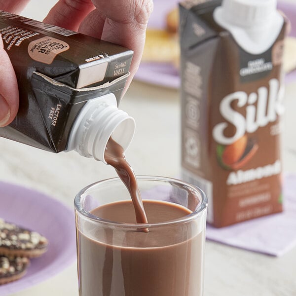 Silk Dark Chocolate Almond Milk 8 fl. oz. - 18/Case