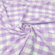 1″ inch Lavender Checkered Gingham Polyester Poplin Fabric