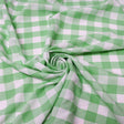 1″ inch Lime Checkered Gingham Polyester Poplin Fabric,